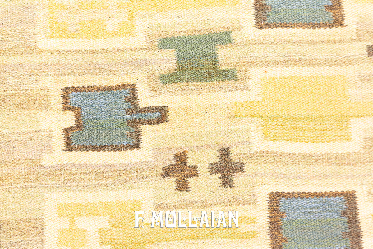 Rollakan Swedish Flat-weave Rug Color Beige n°:485611